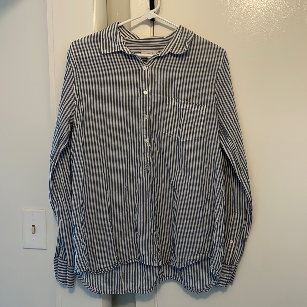J. Crew popover striped shirt